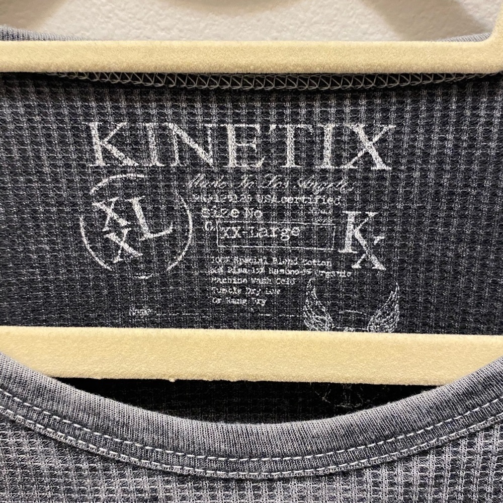 kinetix men’s long sleeve tee base color gray xl - Picture 4 of 12